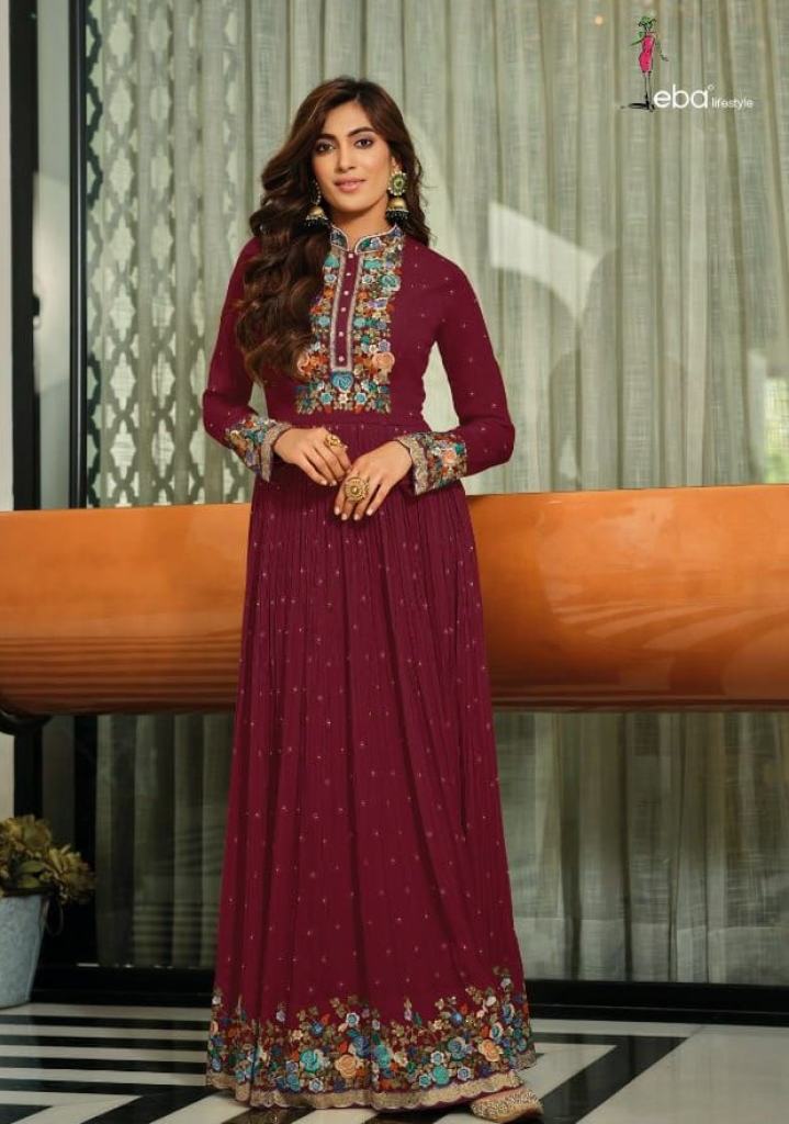  Eba Mannat Georgette  Designer Wedding Wear Heavy Salwar Suits