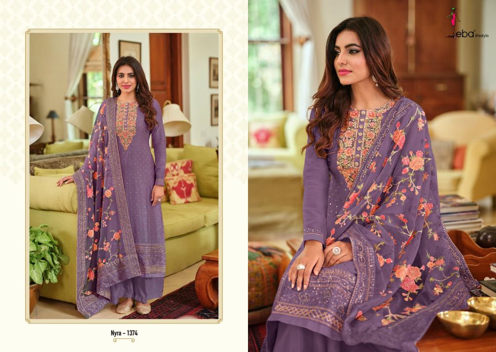 fcity.in - Women Firozi Embellished Chanderi Silk Suits Dress Materials /