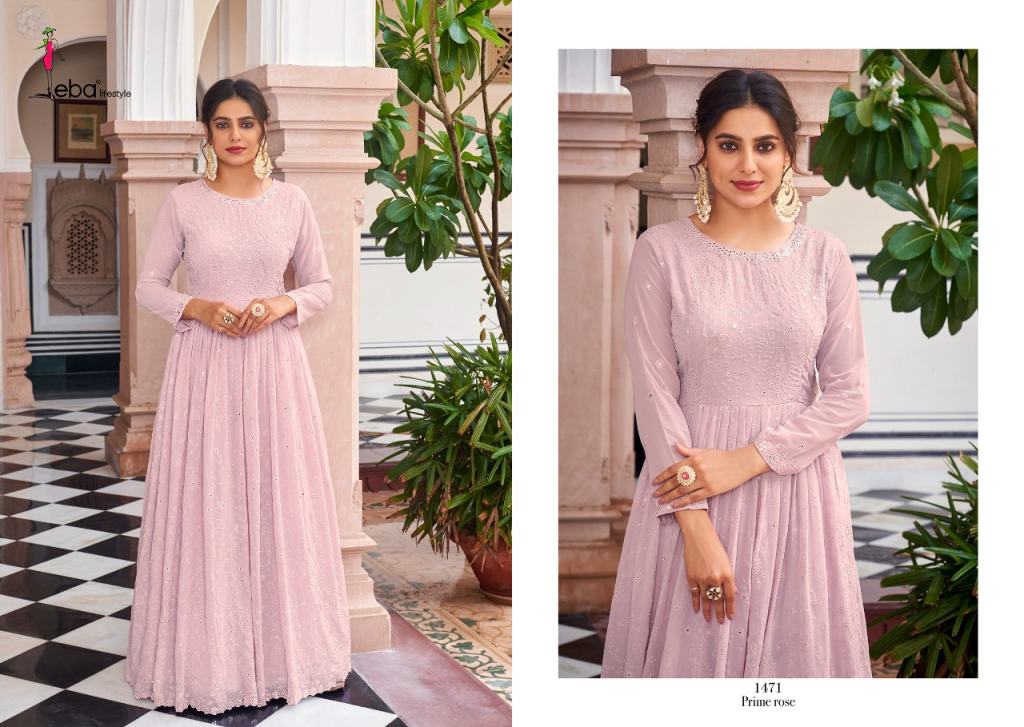 Floor Touch Anarkali Suits Gown In Golden Cream-16847 | Omzara