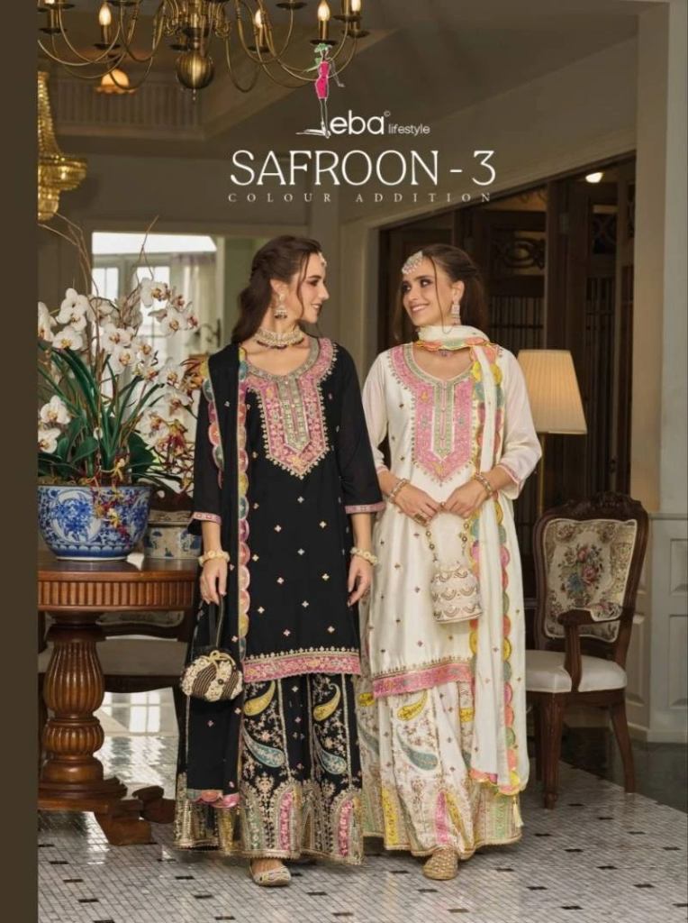 Eba Safroon Vol 3 Colour Addition Ready Made Suits