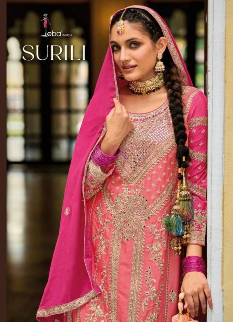 Eba Surili Heavy Chinon Embroidered Salwar Suits