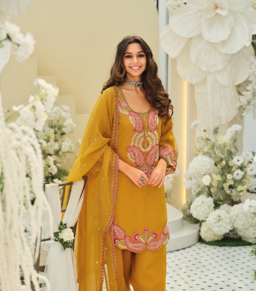 Eba Zainab Slub Beads Work Salwar Kameez