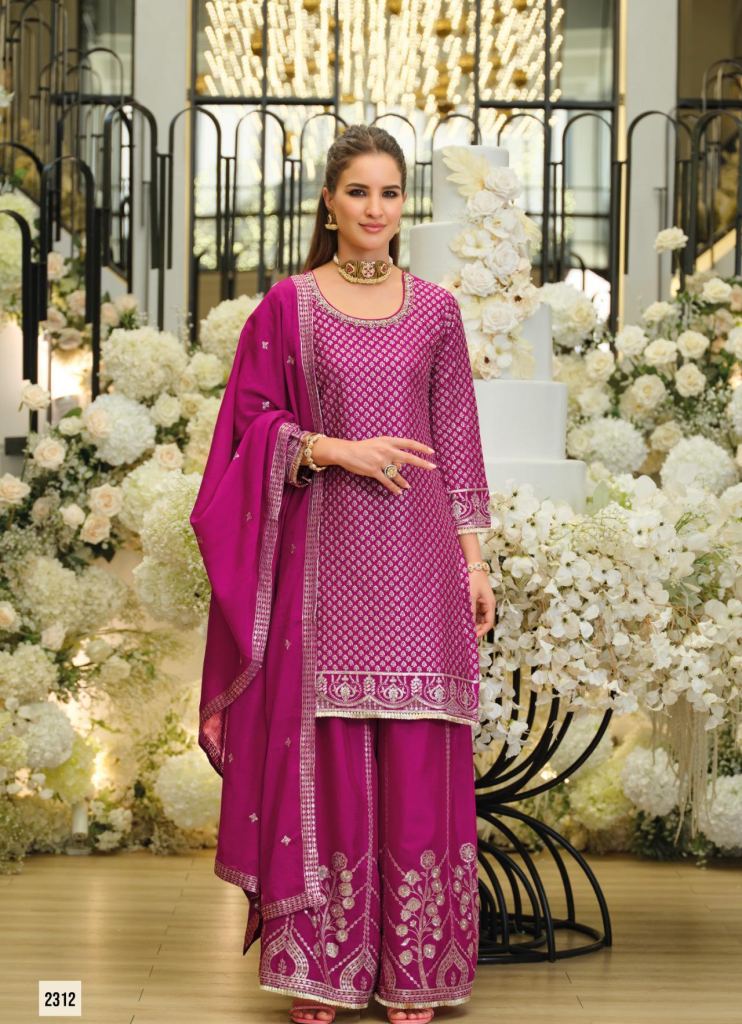 Eba Ziya Embroidery Work Designer Top Bottom And Dupatta