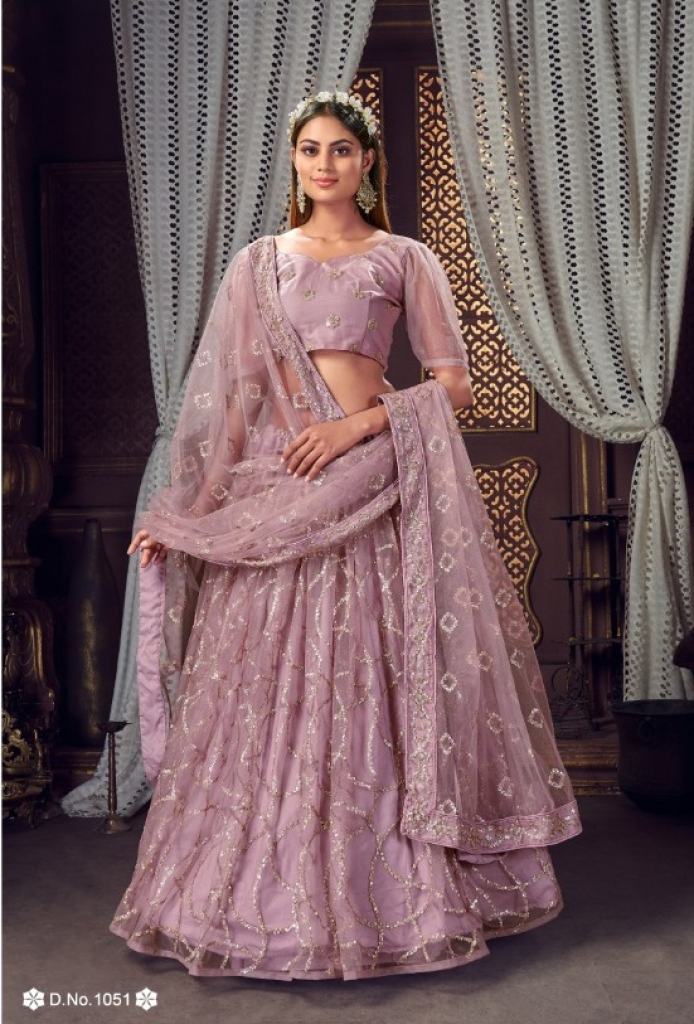 FC New Launching  D-1051 Soft Net With Semi Stitch Lehenga Choli Wholesale Market