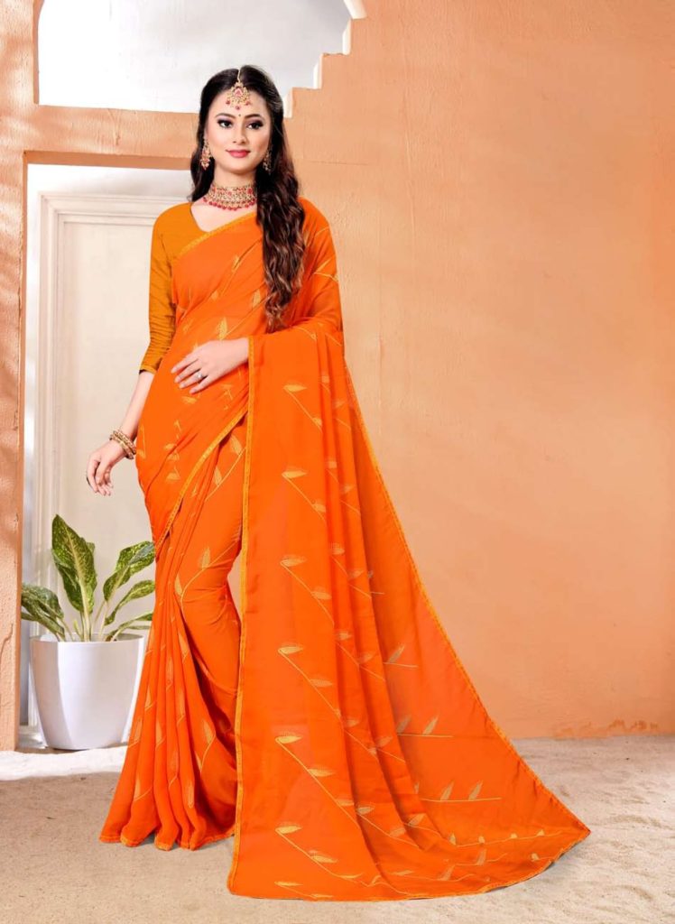 Falak  Daily Wear Georgette printed saree Sarees collection