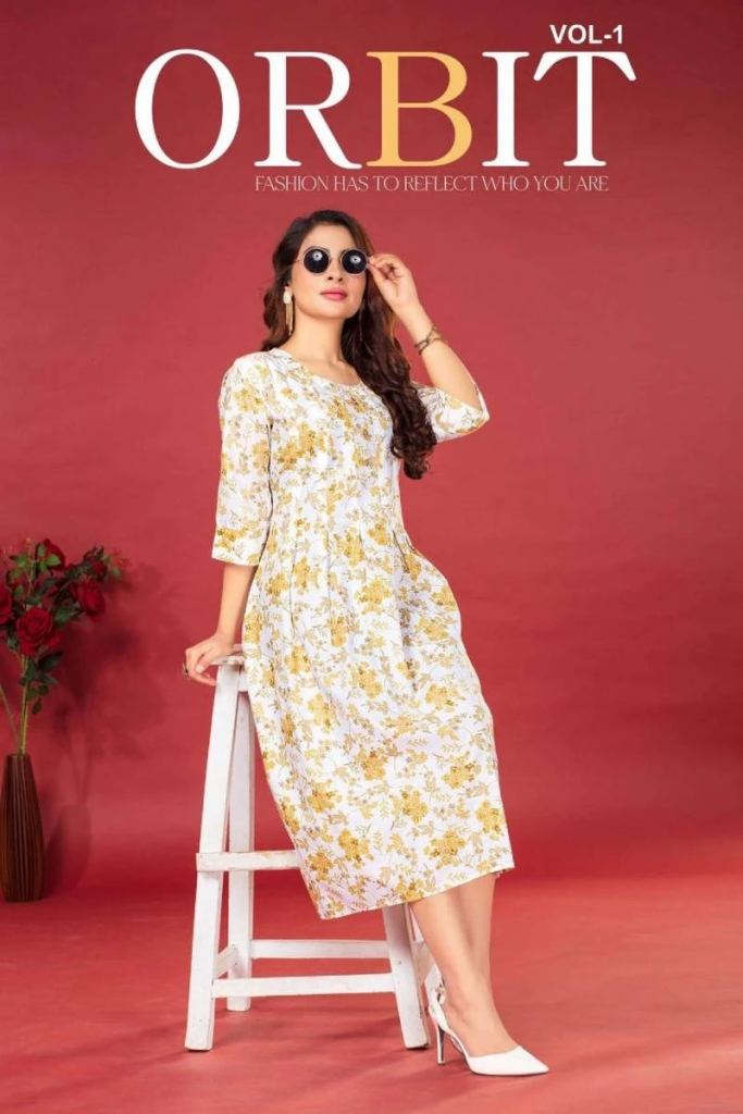 Fashion Talk Orbit Vol 1 Rayon Printed Casual Wear Kurti Collection