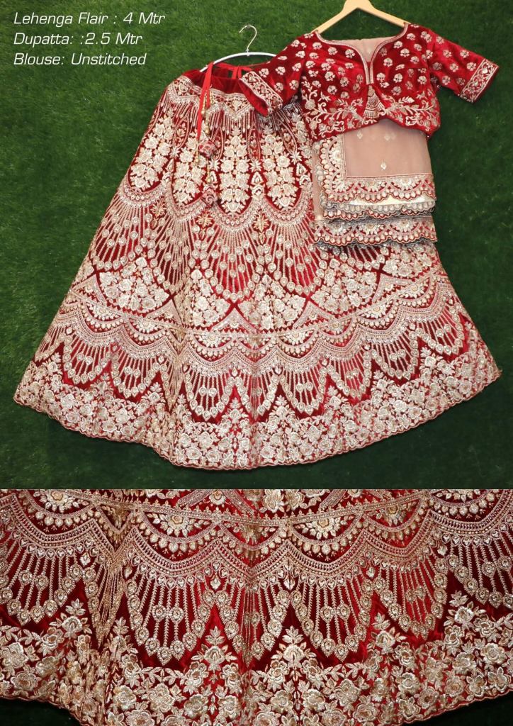 Fc presents 1800 Designer Wedding Wear Velvet Lehenga Collection