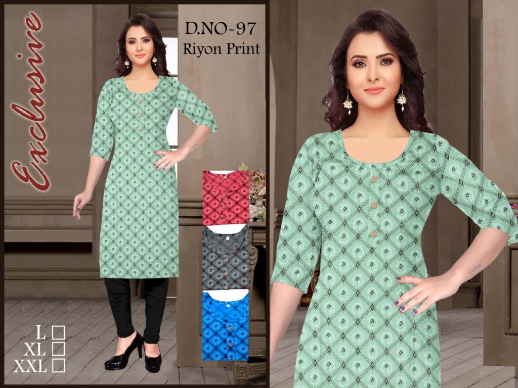 Buy Blue Fancy Kurti Flower at Rs. 499 online from Surati Fabric fancy  kurtis : BFLOWER