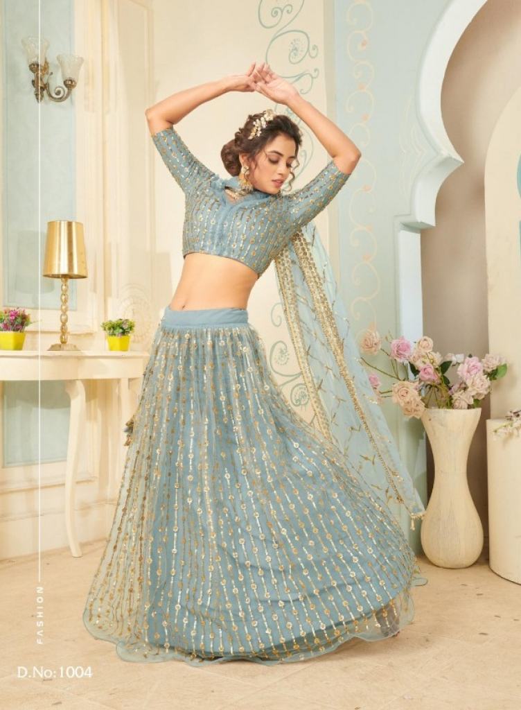 Fc Presents Glamour 1004  Heavy Net  Designer  Lehenga Collection