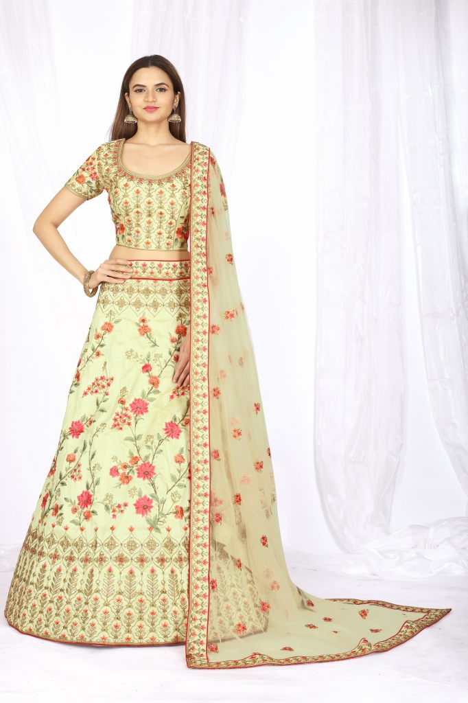  Light Green Wholesale Lehenga Choli 