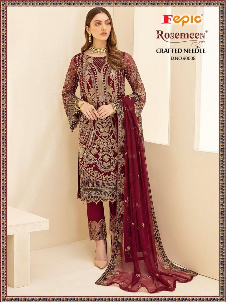 Fepic Rosemeen Crafted Needle Pakistani Salwar Suit Catalog 