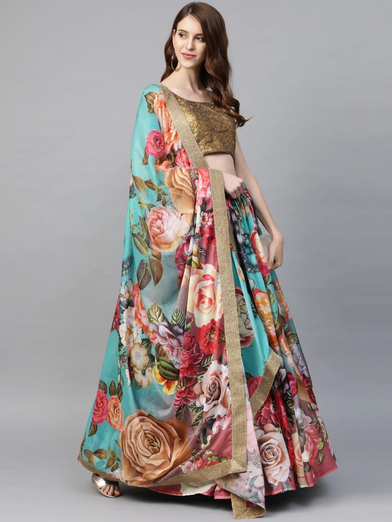 Floral Premium  Multicolor Womens Lehenga Choli collection 