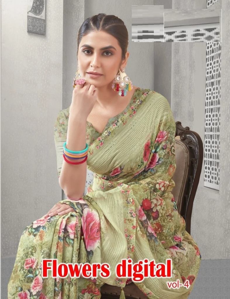 Flowers Digital Vol 4 Saree Collection