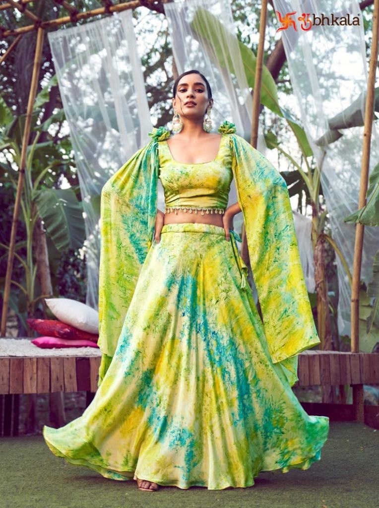 Starflower Lime Green Lehenga Set | Green lehenga, Designer lehenga choli,  Lehenga