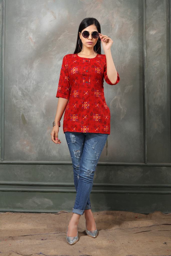 Fly Free Folk Vol 8 Rayon Designer Kurtis Catalog