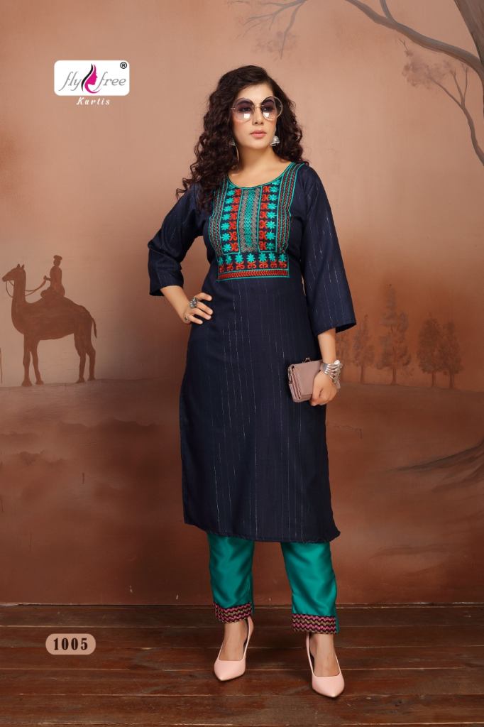    Fly Free  Navratan Latest Designer Casual Kurti with bottom catalog 