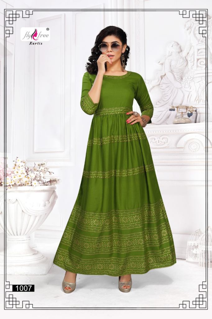 Fly Free  Rolls Roych vol 2 Long  Anarkali Kurtis catalog 