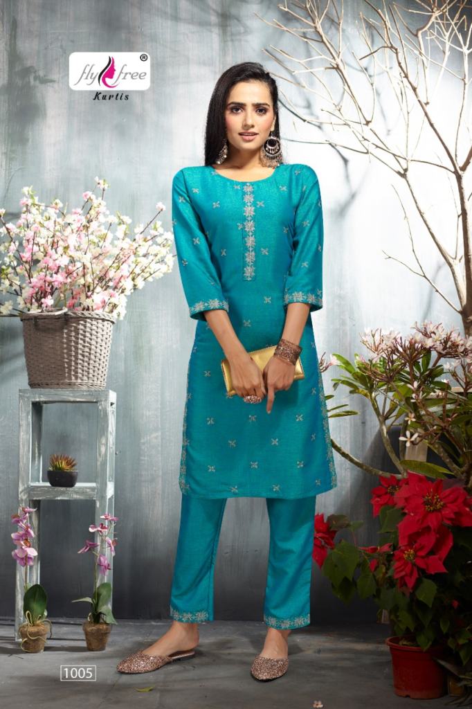 Fly Free Saloni Rayon Kurti with Pant Catalog
