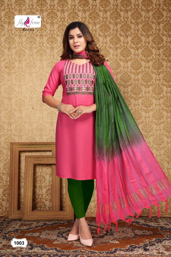 Fly Free  Sonakshi   Fancy Kurti  with Dupatta catalog 