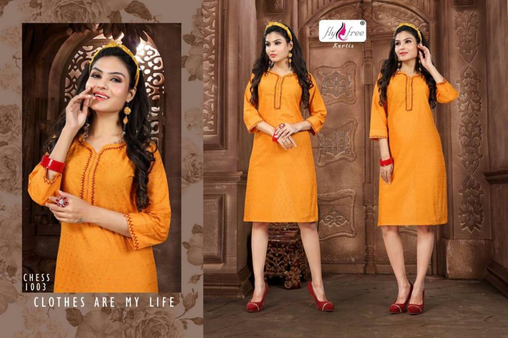 Smylee Fashion Chicken Vol 2 Cotton Chicken Fancy Causal Wear Kurtis  Wholesaler Surat