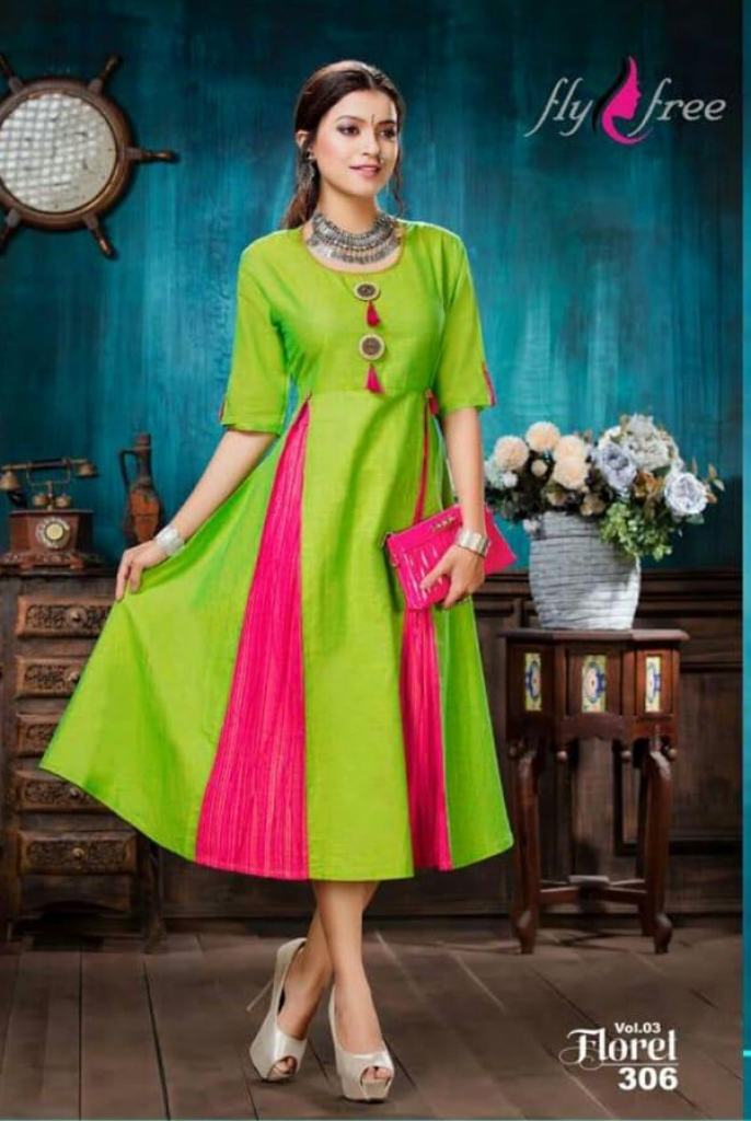 Fly Free presents  Floret vol 3 designer  Kurti Collection