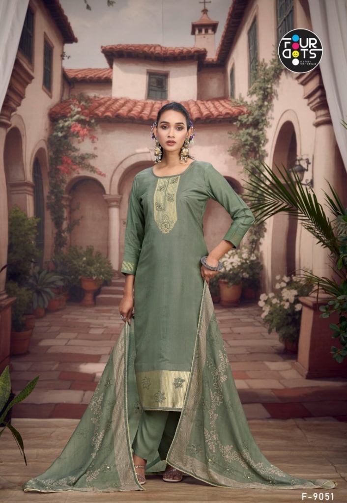 Four Dots Adira Handworked Dress Material