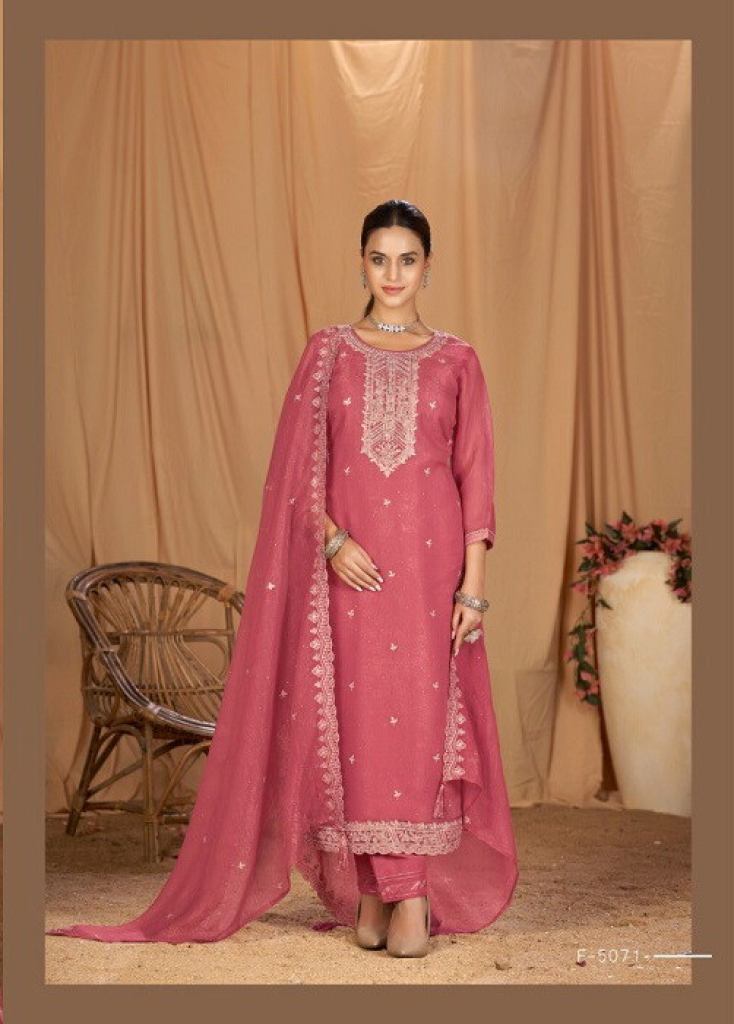 Four Dots Enoch Rose Gold Dress Material