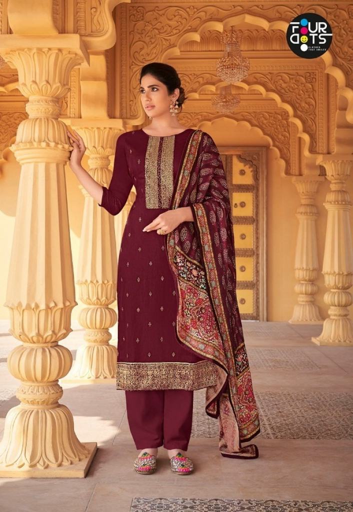 Four Dots Preyasi Designer Embroidery Ethnic Wear Salwar suits catalogue 