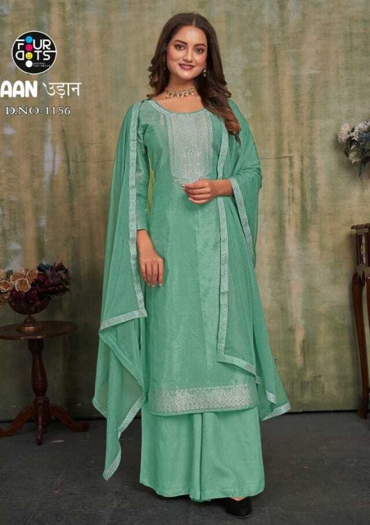 Four Dots Udaan shimmer Fancy Dress Material