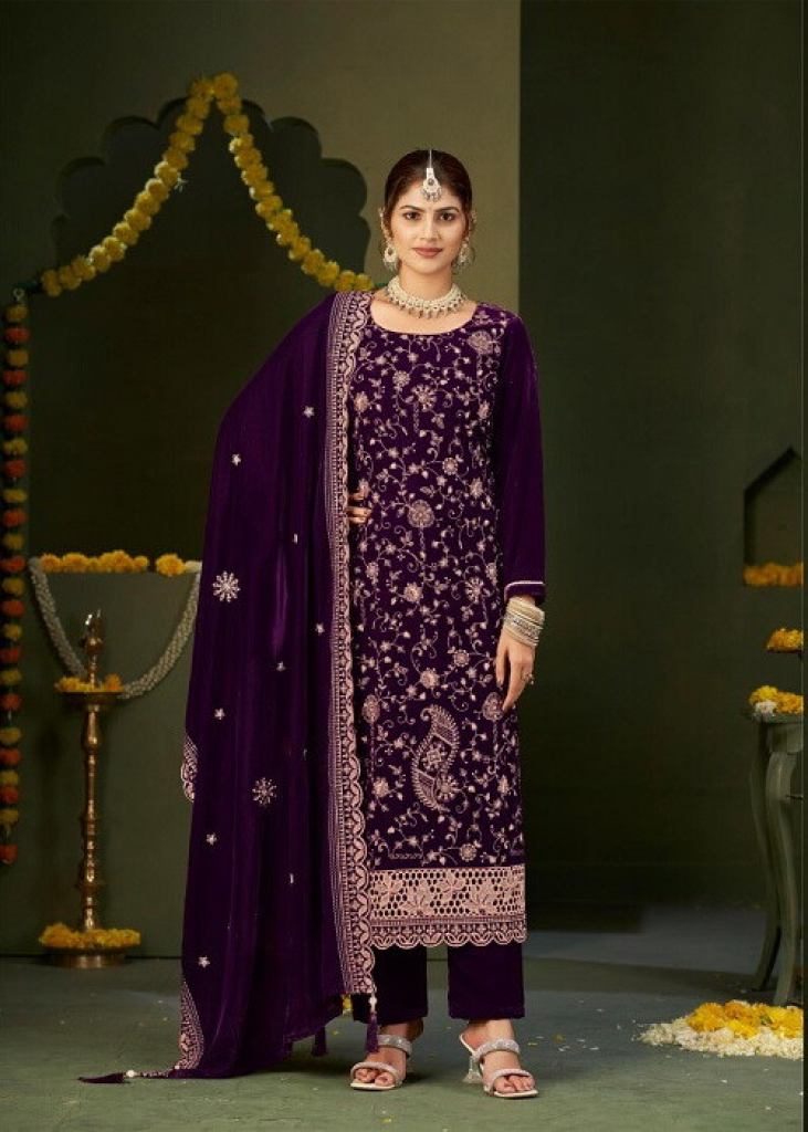 Four Dots Zilpah Designer Embroidered Salwar Suit 