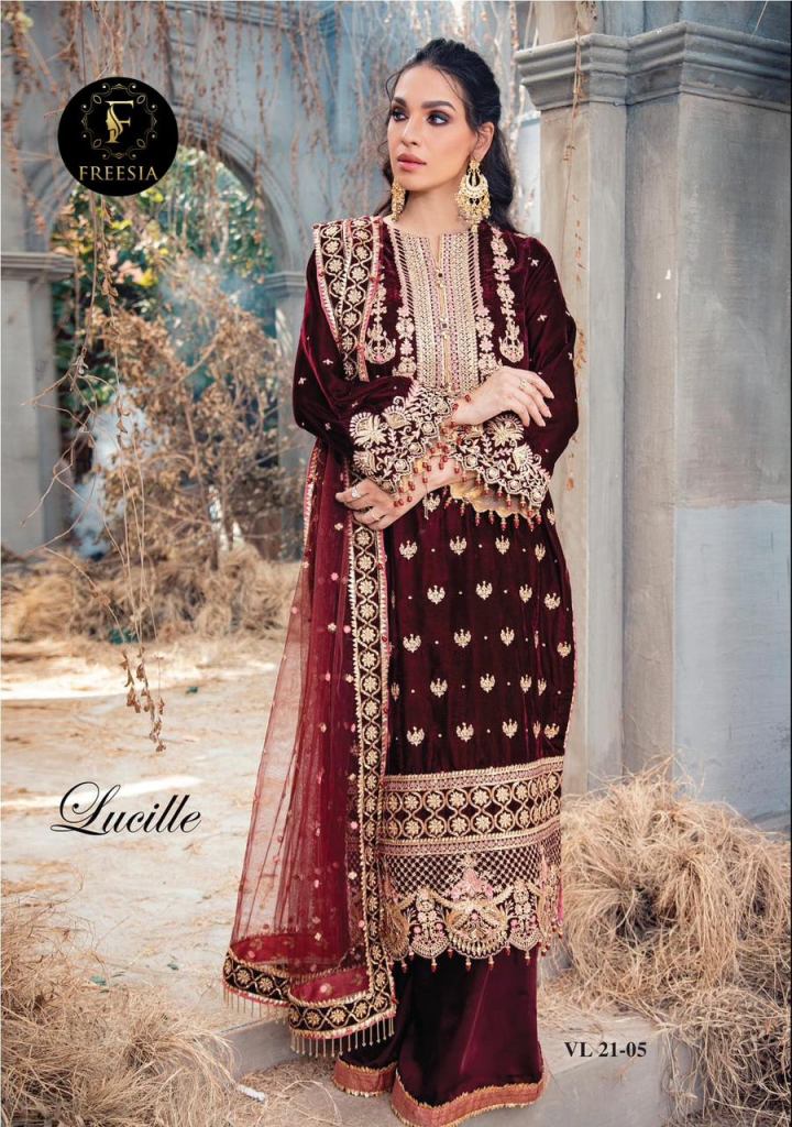 Fressia Lucilee Super Hit Velvet Collection Salwar Suits