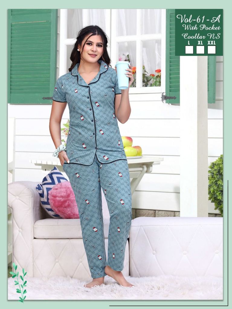 Buy Roz Meher Laila Block Printed Nightsuit | Blue Pajama Sets for Women |  Farida Gupta