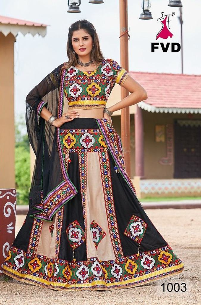 Fvd Panghat vol 1 Cotton Mirror Work  Designer  Navratri Lehenga  Collection