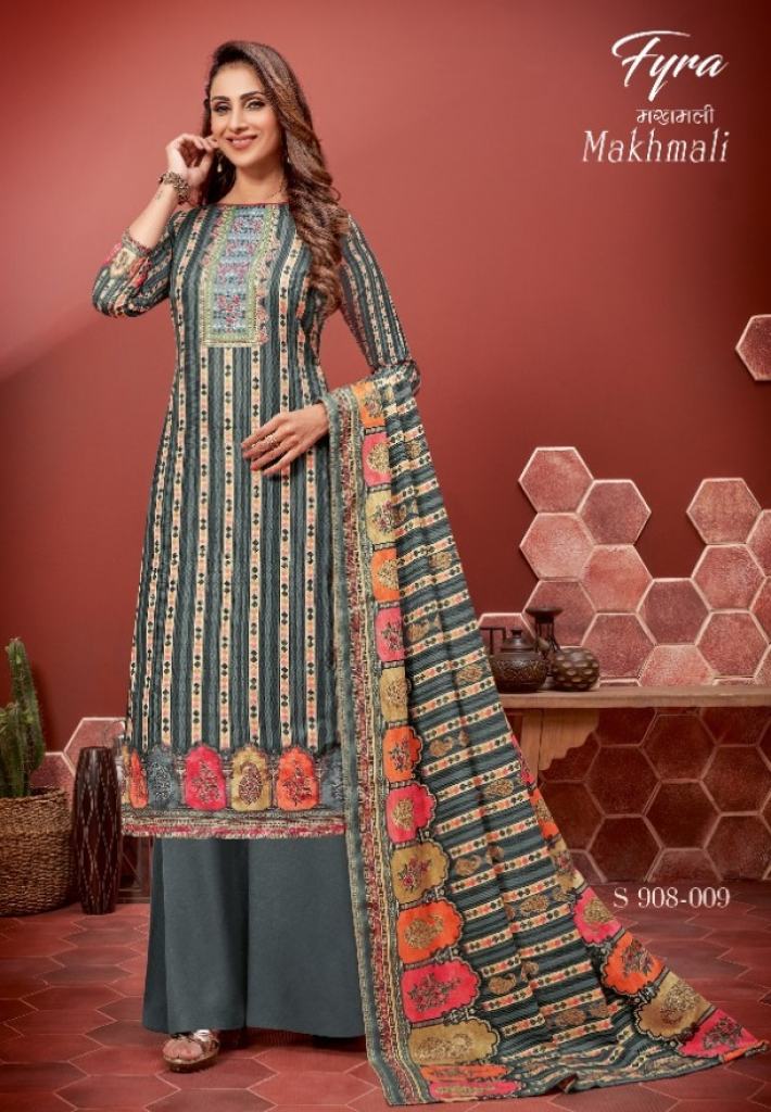 Fyra   Makhmali Pashmina Printed  Dress Material Catalog 