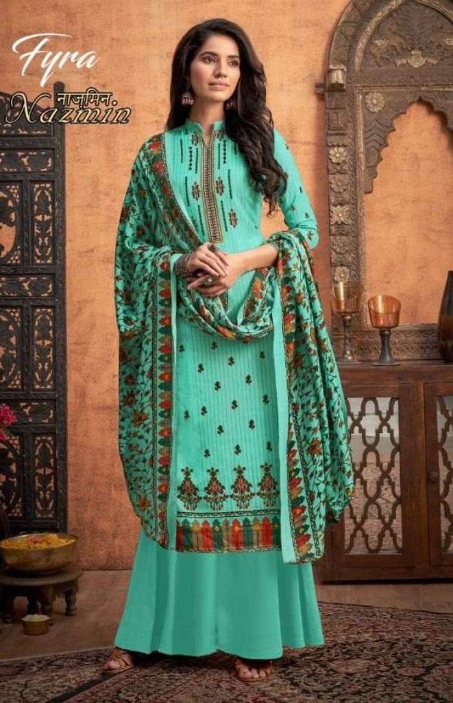 Fyra Nazmin Pure Wool Pashmina  Dress Material Catalog 