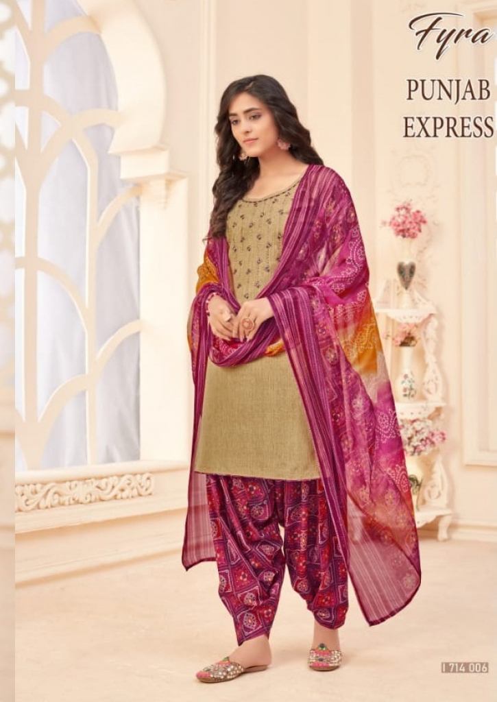 Fyra Punjab Express Soft Cotton Women's Dress Material Online Low Price catalog 