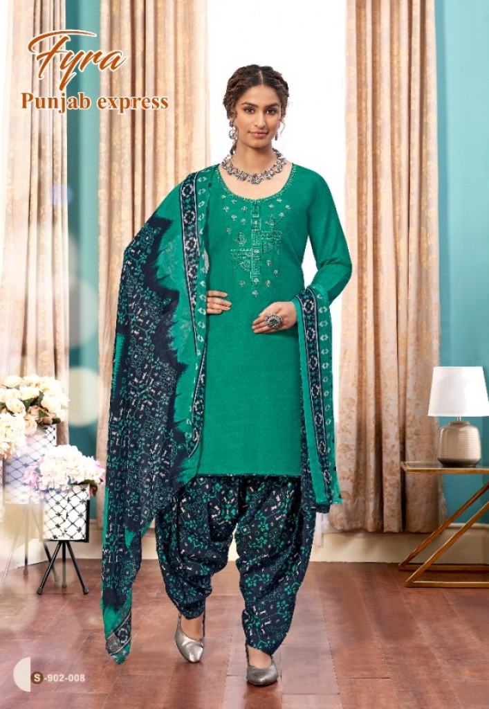 Fyra Punjab Express vol  2 Cotton Fancy Embroidery Dress Material Catalog 