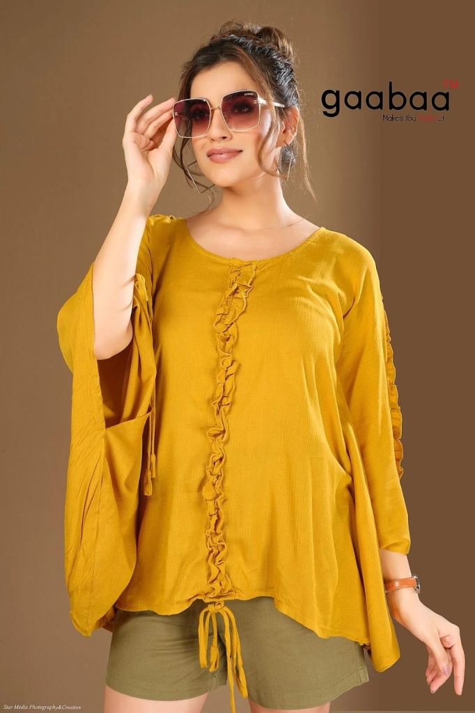 Gaabaa 13 Heavy Rayon Wrinkle Kaftan Tops 