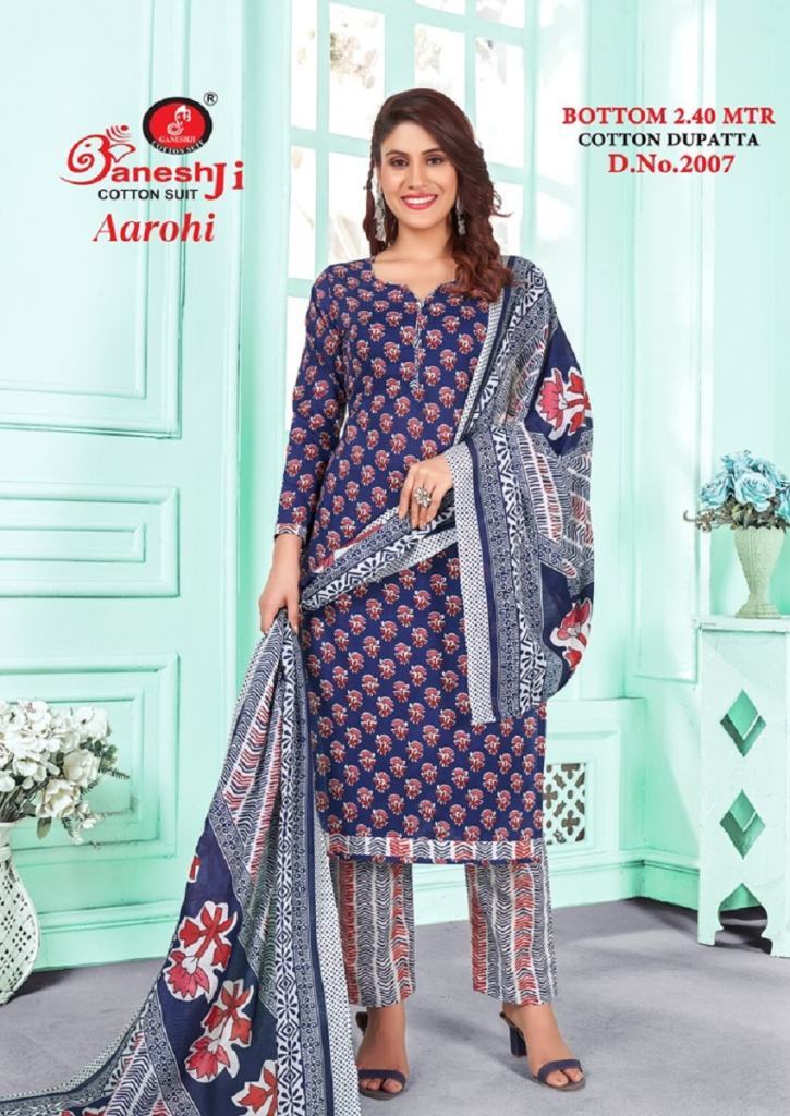 Ganesh Ji Aarohi Vol 2 Daily Wear Cotton Printed Unstitched Dress Material