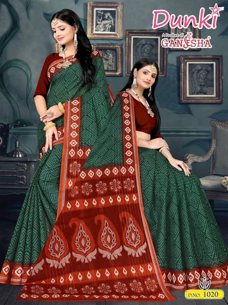 Ganesha Dunki Vol 1 Cotton Printed Saree Wholesalers