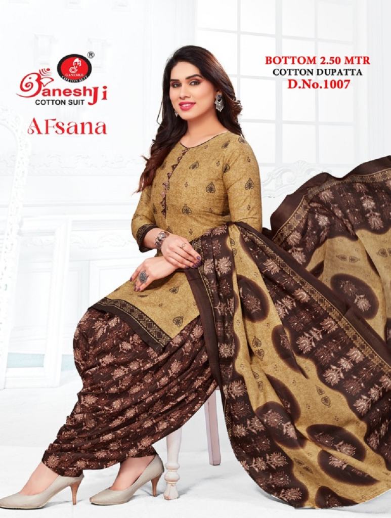 Ganeshji Afsana Vol 1 Casual Wear Indo Cotton Printed Dress Materials