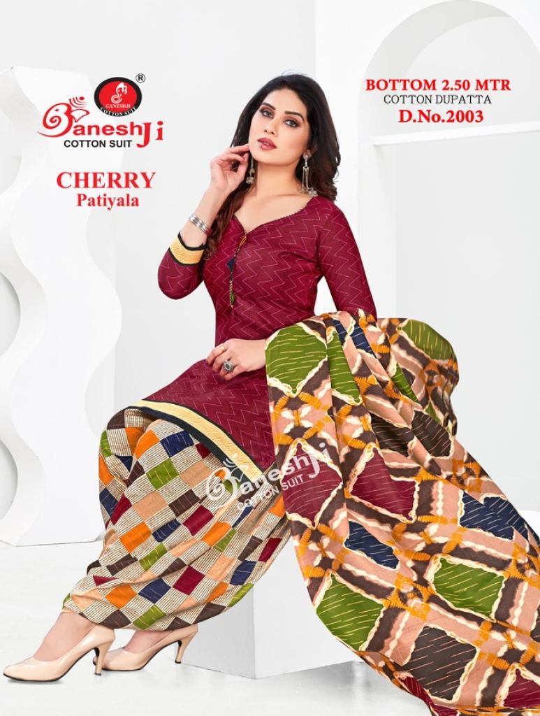 Ganeshji Cherry vol  2 Heavy Indo Cotton Print Dress Material