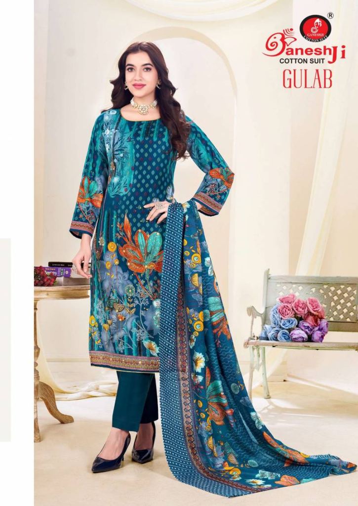Ganeshji Gulab Vol 01 Digital Printed Dress Material