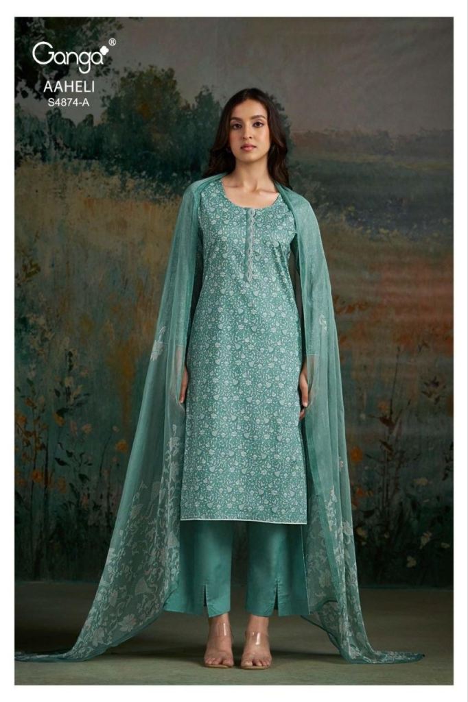 Ganga Aaheli 4874 Printed Salwar Kameez