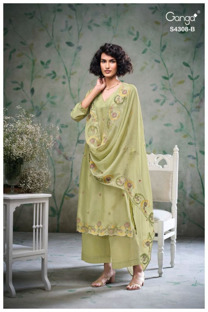 Ganga Aviya 4308 Embroidered Salwar Kameez