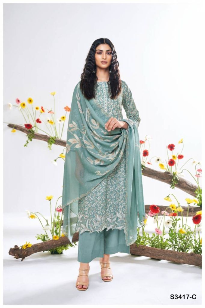 Ganga Bhavleen Embroidered Salwar Suit