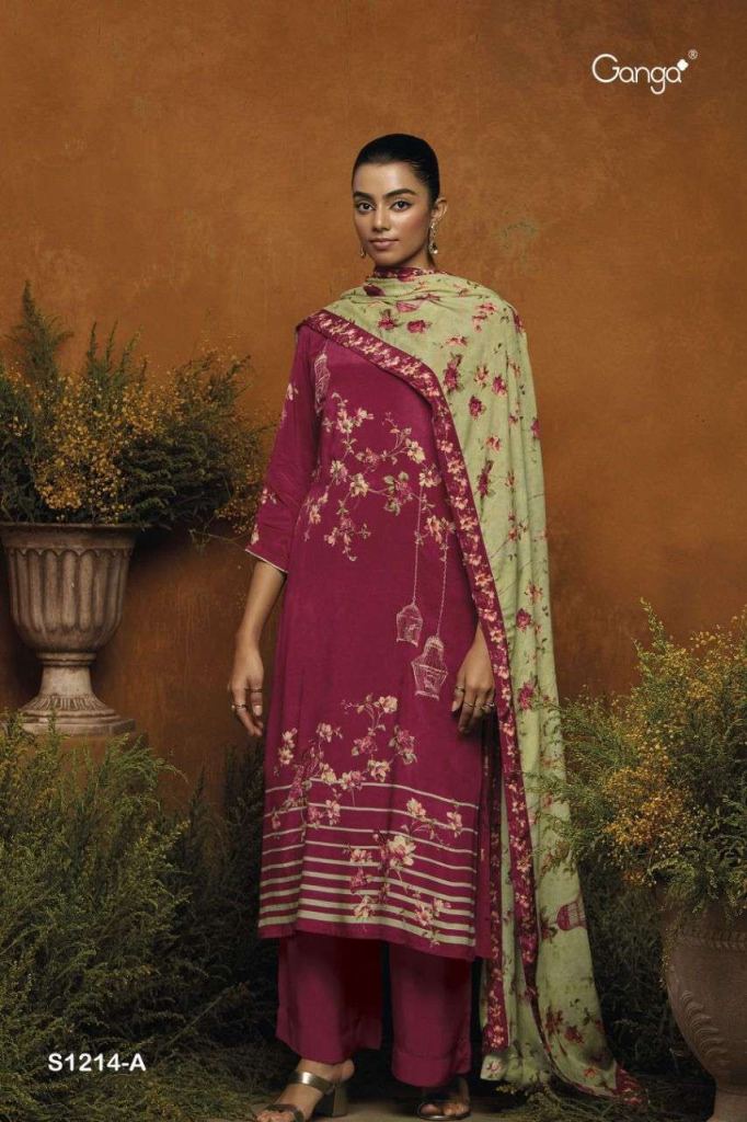 Ganga Binah S1214 Premium Designer Dress Material
