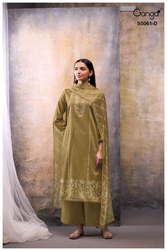 Ganga Ceysha 5061 Print WIth Hand Work Salwar Kameez