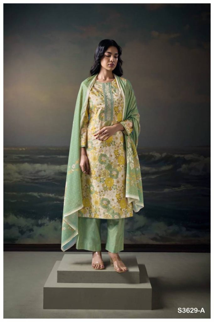 Ganga Chahana Printed Embroidered Salwar Kameez