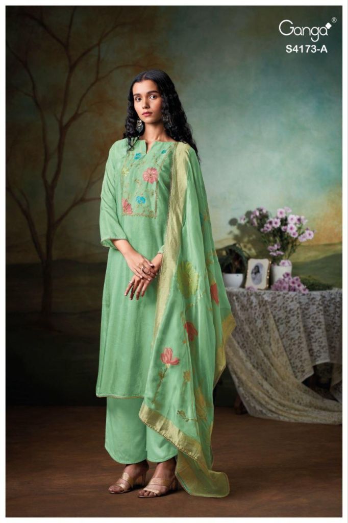 Ganga Ciena 4173 Embroidery Work Salwar Kameez